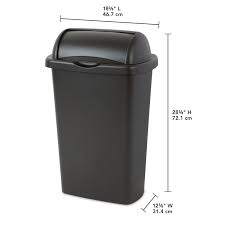 5 out of 5 stars with 1 ratings. Sterilite 13 Gal Roll Top Wastebasket Black Walmart Com Walmart Com
