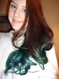 Peacock Blue Crazy Colour Dip Dye My Hair Long Hair Styles Hair