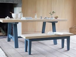 plonk kitchen bench in blue painted