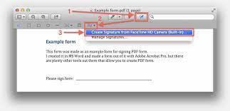 In this article, we will review how you can use preview to capture your signature using the isight camera on a mac, then use it in pages documents, to sign pdf documents. Tweaking4all Com How To Put Your Signature On Pdf Documents