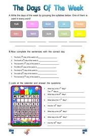 Questions About Days Of The Week Esl Worksheets English Lessons For Kids English Teaching Materials English Adjectives