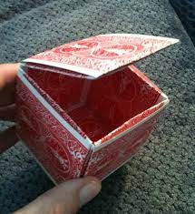 May 30, 2017 · cut out around the shape. How To Make A Gift Box Out Of Playing Cards Playing Card Crafts Playing Card Box Card Craft