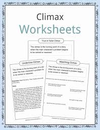 Its at the top of the plot diagram, or plot mountain, between the rising action and the falling action. Climax Definition Worksheets Examples In Text For Kids