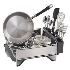 Best of all, it folds down flat and can be stored in a. Kitchenaid Compact Stainless Steel Dish Rack Bed Bath Beyond