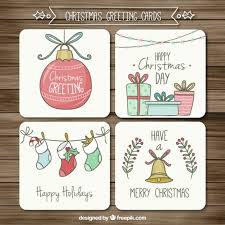 See more ideas about cards, greeting cards, how to draw hands. Free Vector Hand Drawn Christmas Greeting Cards