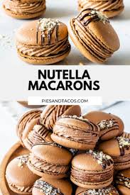 Nutella Macarons With Video Recipe French Macaroon Recipes Macaroon Recipes Nutella Recipes