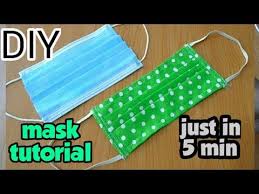 Diy Reusable Face Mask Tutorial Step By Step Youtube Diy Sewing Pattern Face Mask Tutorial Small Sewing Projects