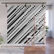 Maybe you would like to learn more about one of these? Dashes Dots Black On White Wall Mural By Laec Society6 In 2021 Wall Murals White Walls Wall Paint Designs
