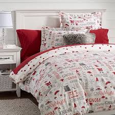 Reversible Gnome Flannel Duvet Sham Girls Duvet Flannel Duvet Girls Duvet Covers