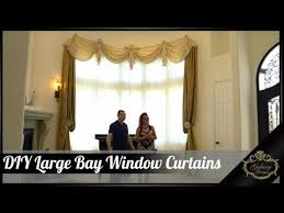 Bay windows are tough to cover because of their shape and size. Diy Large Bay Window Curtains Galaxy Design Video 190 Youtube