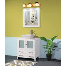 Check out our extensive range of bathroom sink vanity units and bathroom vanity units. Vanity Art Ravenna 30 Inch Bathroom Vanity In White With Single Basin Vanity Top In White The Home Depot Canada