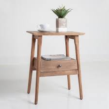 Corrigan Studio Kenmure Solid Wood End Table With Storage In 2021 Wood End Tables Bedside Table Decor Side Tables Bedroom