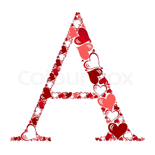 So we will list all the pictures of alphabet a with other letters in a heart one by one. Alphabet Of Hearts Vector Illustration Stock Vector Colourbox