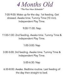 Image Result For 4 Month Old Baby Schedule Baby Schedule Baby Month By Month Baby Routine
