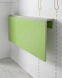 Mesas de cocina para ahorrar espacio. Mesa De Cocina Abatible De Pared Prades Mdf Verde 10 50x80 Cm
