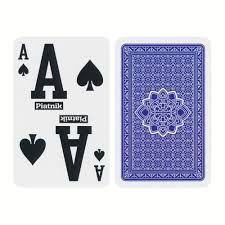 Piatnik Superb Bridge Size Spielkarten Riesen Index blau - playingcards.de