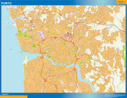 Mapa da cidade, mapa de estradas e mapa turístico porto, com os hotéis, as atracções turísticas e os restaurantes michelin porto. Porto Mapa Vector World Maps