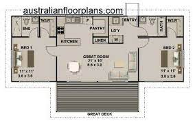 Bedroom 2 is accessible from the kitchen and details two window views overlooking the rear of the home. Queensland Entertainer 2 Bedroom 2 Bathroom 93 6m Home Small House Floor Plans Guest House Plans Tiny House Floor Plans