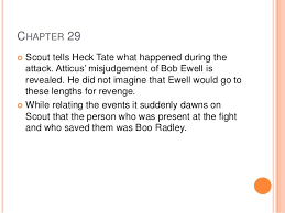 In this chapter, atticus mentions the mockingbird. Chapter Summaries For To Kill A Mockingbird