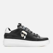 Contemporary male elegance seen through the eyes of one of the greatest designers of the 20th and 21st century: Karl Lagerfeld Men S Kapri Karl Ikonic 3d Lace Leather Trainers Black Free Uk Delivery Allsole