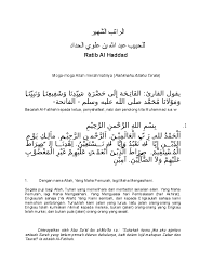 Maybe you would like to learn more about one of these? Bacaan Ratib Al Haddad