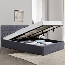 Futon pieghevole doppio ospite spigato z letto sedia divano letto materasso pieghevole. Letto Matrimoniale Imbottito Celeste Gihome Tessuto Alcantara Grigio Con Contenitore