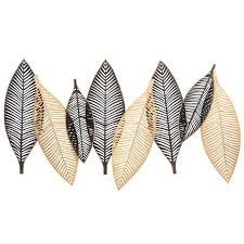 Gold And Black Metal Leaf Wall Art 93x51 Enoya Maisons Du Monde Decoracao Com Quadros Posters Para Quadro Poster Pra Imprimir