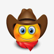 Sombrero De Vaquero Sonriente Lindo Del Emoticon Que Lleva Emoji Smiley Vector El Ejemplo Ilustraci Emoji Sonriente Emoticonos Divertidos Imagenes De Emoji