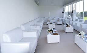 Three Seater White Sofa Event Furniture Rental Expo Furniture Rental Rental Furniture Tent Rentals Event Tent Rental