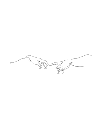 *my hand died* i just spent over 30 minutes making a drawing with one continuous line. Mihoki Shares One Line Drawing Michelangelo Oneline Hands Minimalist Drawing Minimalism Ar Custom Canvas Art Minimalist Drawing Best Couple Tattoos