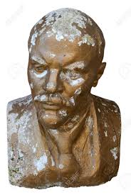 Isolated Vintage Rusty Stained Statue Of Soviet Idol Lenin Stock Photo,  Picture and Royalty Free Image. Image 17438923.