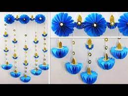 Quick And Easy Christmas Decorations Wall Hanging Toran Making Craft At Home Ll Easy Christmas Decorations Christmas Wall Decor Diwali Decorations At Home
