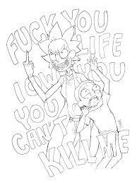Check spelling or type a new query. Motivational Coloring Book Page Or Somethin Rickandmorty