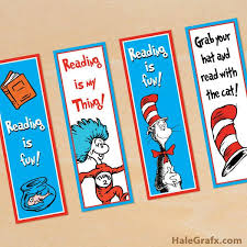 Free Printable Dr Seuss Cat In The Hat Bookmarks Dr Seuss Activities Seuss Crafts Dr Seuss Day