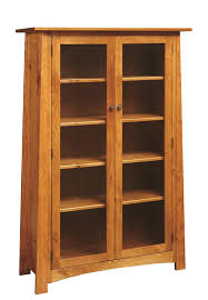 Specializing in hardwood furniture, trim carpentry, cabinets, home improvement and architectural millwork, wade shaddy has worked in homebuilding since 1972. Craftsman Mission Style Glass Door Bookcase From Dutchcrafters Amish