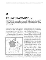 Pdf Wild Furbearer Management In Western And Northern Canada