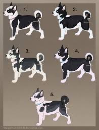Use curved lines to outline the roughly triangular shape of the ears. Just A Splash Of Husky Litter Closed By Wagginkennelclub On Deviantart Dog Design Art Anime Puppy Dog Drawing