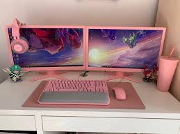 I have to open up razer synapse to change it back everytime. Just Painted My Monitors Pink To Match My Razer Set Battlestations Video Game Room Design Video Game Rooms Gaming Room Setup