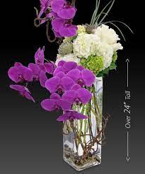 Artisan Orchids And Succulents A Design That Will Wow And Impress With Its Height And Artful Pla Same Day Flower Delivery Flower Delivery Flower Arrangements