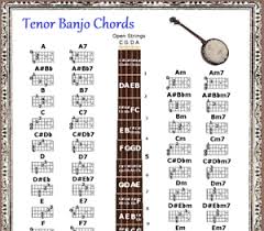 Details About Tenor Banjo Chords Chart Note Locator Small Chart