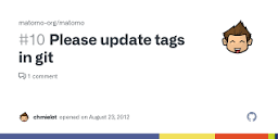 Please update tags in git · Issue #10 · matomo-org/matomo · GitHub
