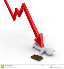 Businessman Crushed By Chart Stock Illustration