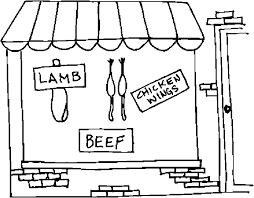Download this adorable dog printable to delight your child. Drawings Shop Buildings And Architecture Printable Coloring Pages