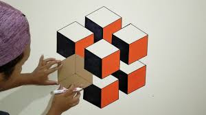 Check out our optical illusion art selection for the very best in unique or custom, handmade pieces from our wall hangings shops. Optical Illusion 3d Wall Painting Cat Dinding 3d Cat Kamar Kreatif Interior Design Max Houzez