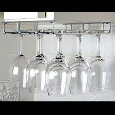 Wine glass hanger rack holder shelf under cabinet stemware organizer tool useful. Under Cabinet Wine Glass Rack Small