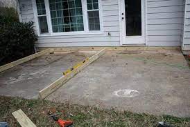 Building A Ground Level Deck On Concrete Ground Level Deck Concrete Patio How To Level Ground