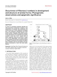 Terdapat satu pepatah lama tentang atribusi yang berbunyi: Pdf Occurrence Of Fibonacci Numbers In Development And Structure Of Animal Forms Phylogenetic Observations And Epigenetic Significance