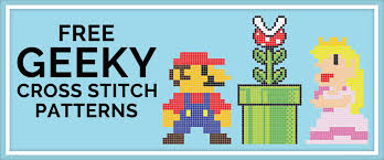 Just thought i'd submit the beginning of that humongous mario brothers cross stitch i'm doing. Free Geeky Cross Stitch Patterns Printables Halloweencostumes Com Blog