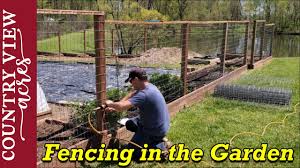 If you're doing your vegetable gardening in containers, it's important that the containers be prepared correctly with proper drainage and a good mixture of topsoil and fertilizer. Fencing In The Vegetable Garden Installing Welded Wire Fence Youtube