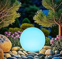 8 inch Solar Glowing Globe Light, 16 Colors Changing Solar Garden Ball Light, Auto-On/Off LED Glow Ball W/Remote, Waterproof Landscape Lighting Globe ...
